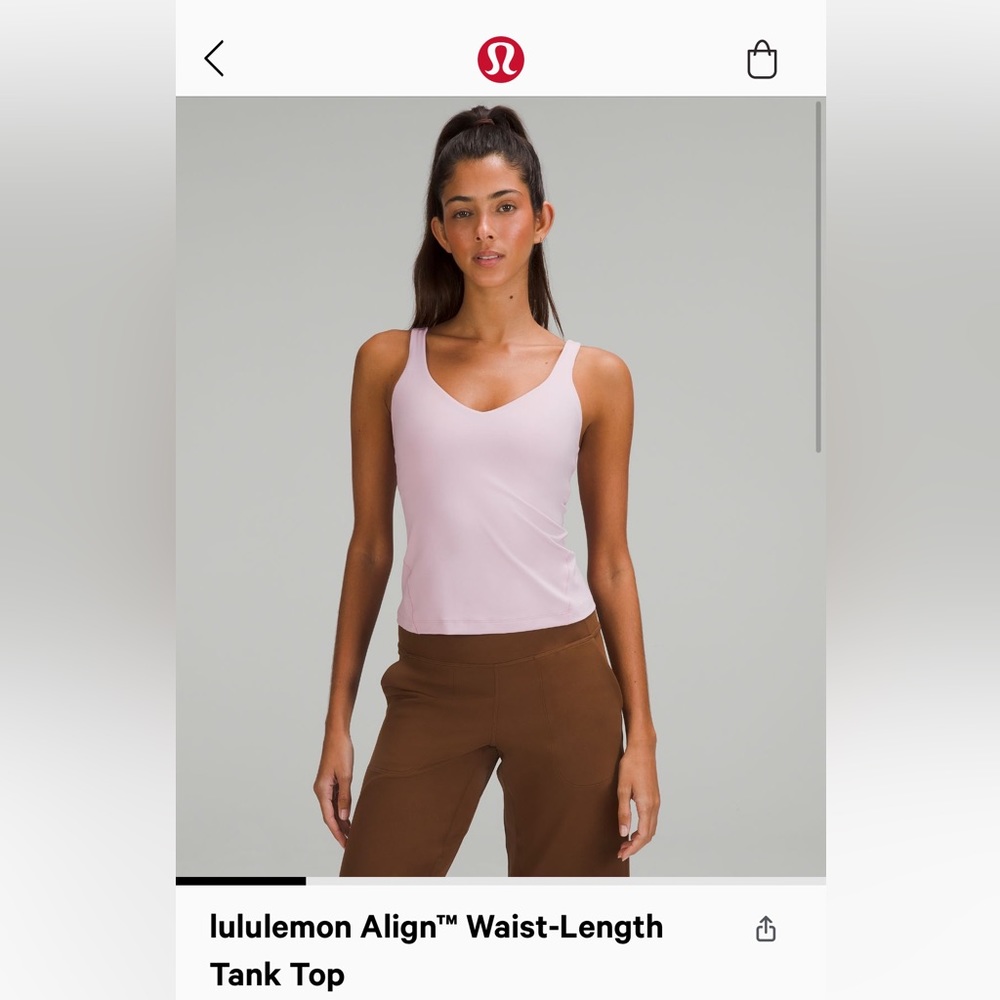 Lululemon align waist-length tank
